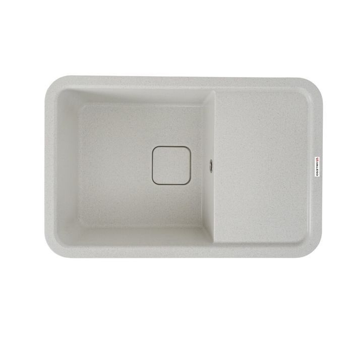 Гранитная мойка для кухни VALESO 7850 CUBE матовая Белая в точку