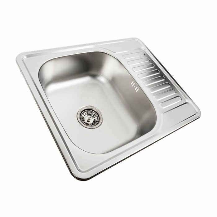 Кухонная мойка из нержавеющей стали Platinum 5848 ДЕКОР (0,8 /180 мм), R
