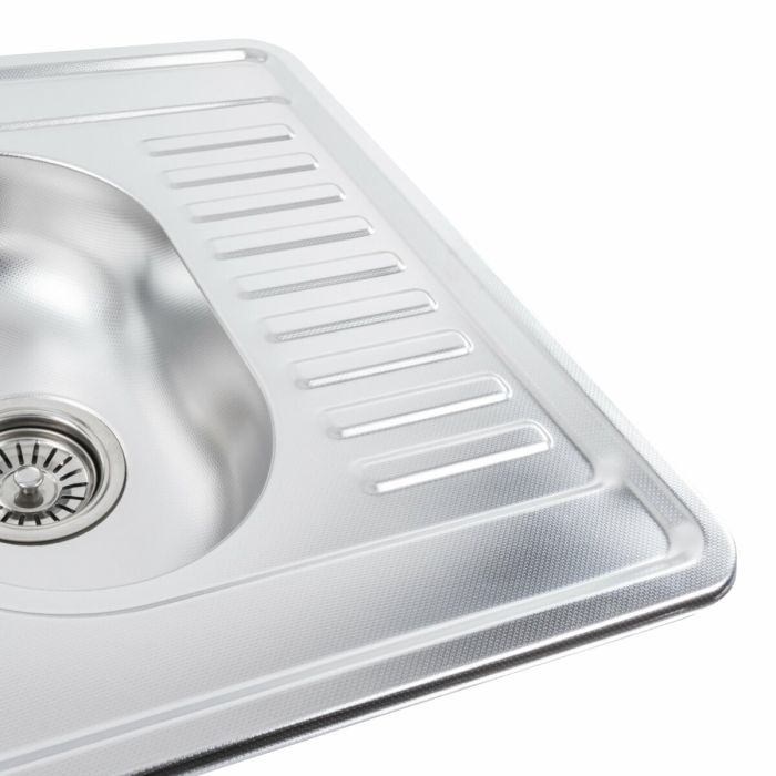 Кухонная мойка из нержавеющей стали Platinum ДЕКОР 7850D (0,8/180 мм), R