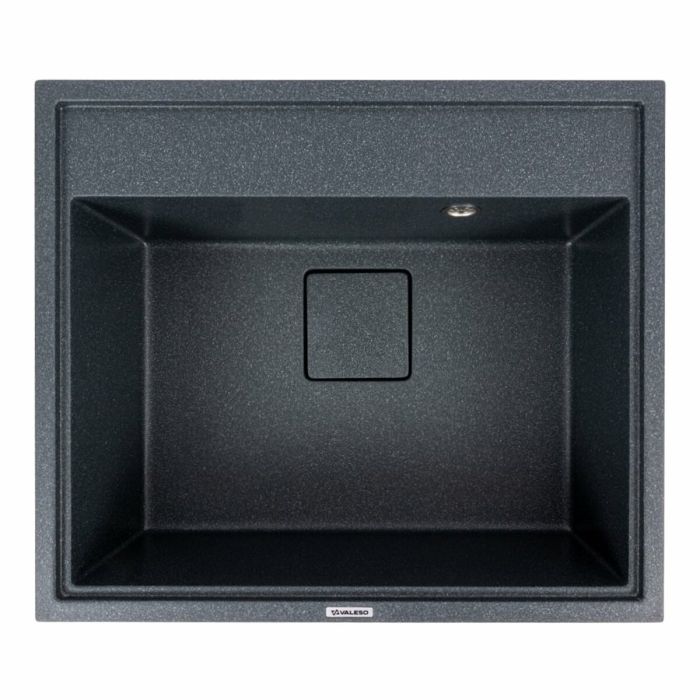Кухонная мойка гранитная VALESO 6050 SHERLIT (антрацит), ЦЕНТР
