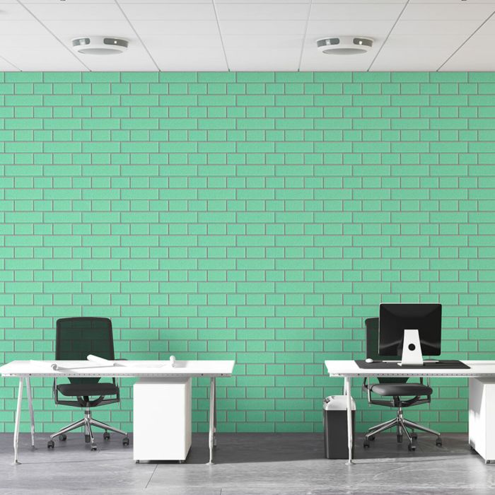 Панель стеновая 70*70cm*5mm зелёный кирпич с серебром (D) SW-00001803