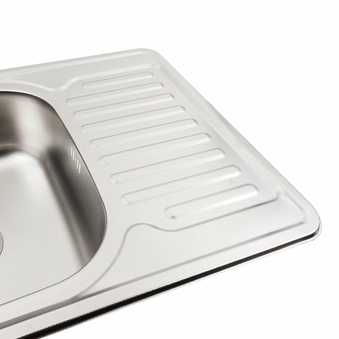 Кухонная мойка из нержавеющей стали Platinum 7050 ДЕКОР (0,8/180 мм), L