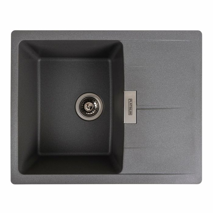 Гранитная мойка для кухни Platinum 6250 ZIRKONE матовый Серый муссон, R