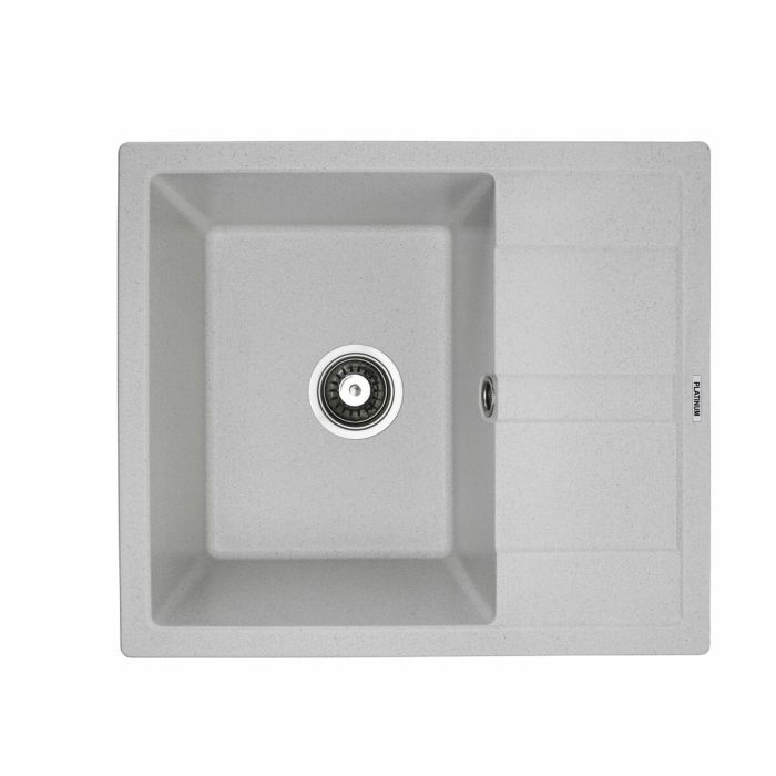Гранитная мойка для кухни Platinum 5851 ARIA матовая Белая в точку, L