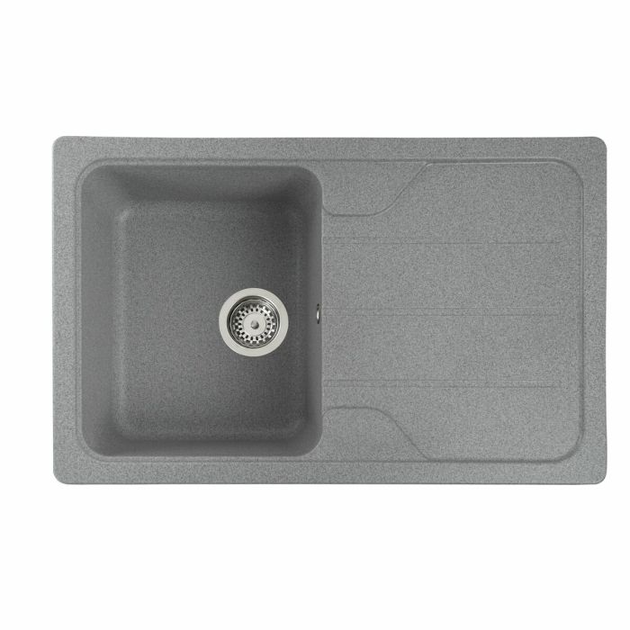 Гранитная мойка для кухни Platinum 7850 VERONA матовая Серая, R