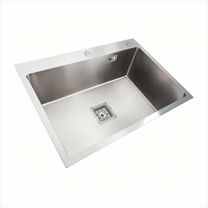Кухонная мойка нержавейка Platinum Handmade 70*50 HSB (квадратный сифон 3,0/1,0)