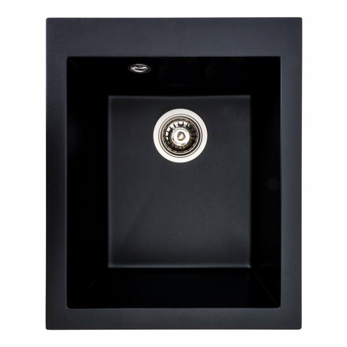 Гранитная мойка для кухни Platinum 4150 SOKIL матовая (черная), Центр