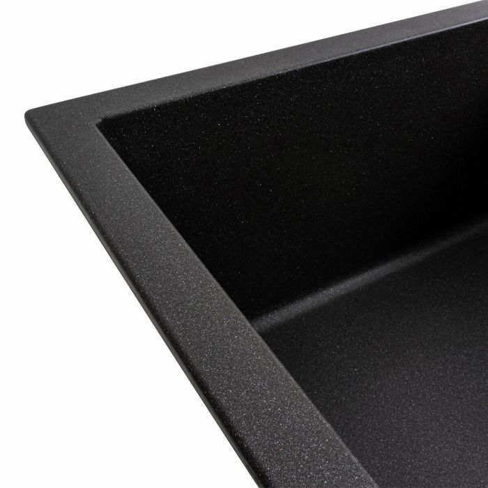 Гранитная мойка для кухни Platinum 6550 LOTOS матовый Морион, R