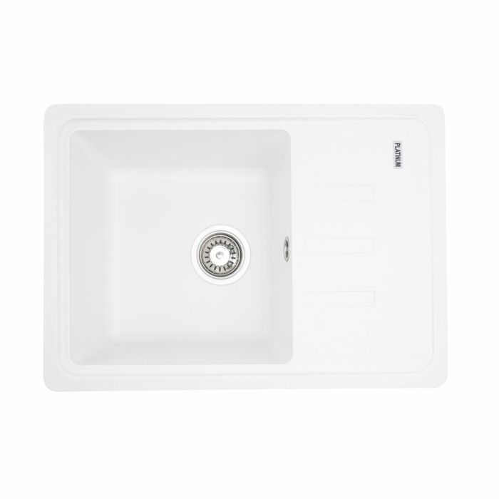 Гранітне миття для кухні Platinum 6243 LIANA матова Білосніжна, L