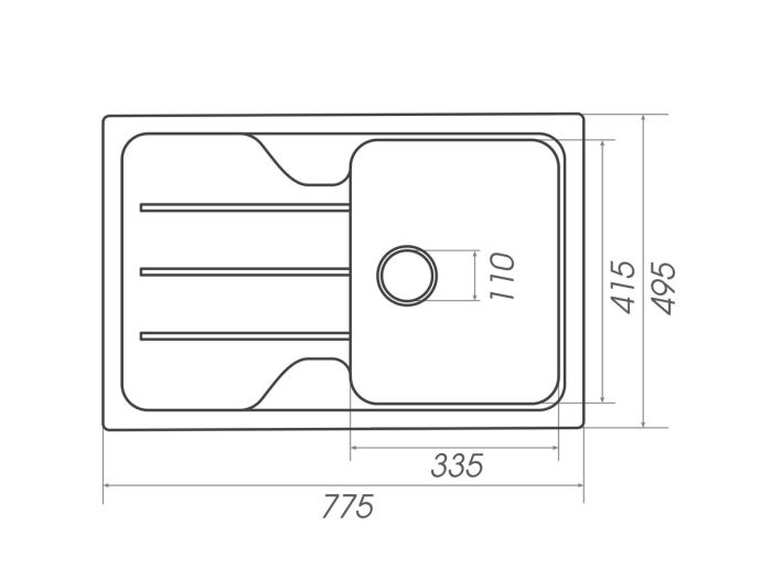 Гранитная мойка для кухни Platinum 7850 VERONA матовая Микс, L