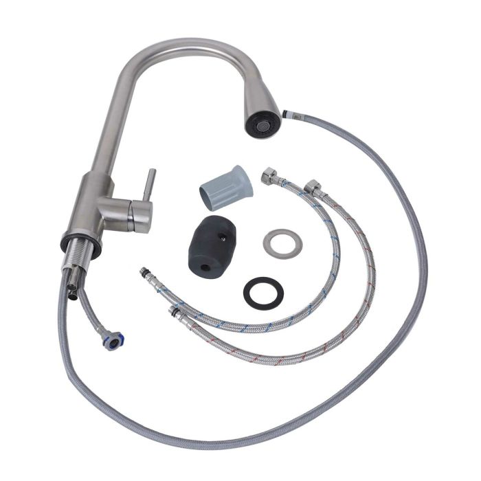 Змішувач із висувним зливом Platinum KT 8203 (8614)