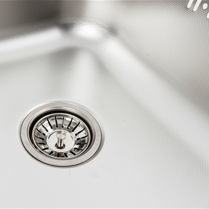 Кухонная мойка из нержавеющей стали Platinum 5848 ДЕКОР (0,8 /180 мм), L