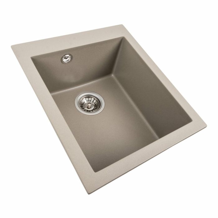 Гранитная мойка для кухни Platinum 4150 SOKIL матовый Титан