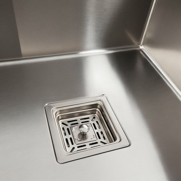 Мойка нержавейка Platinum Handmade 78*50B R (два отверстия, квадратный сифон 3.0/1.0)