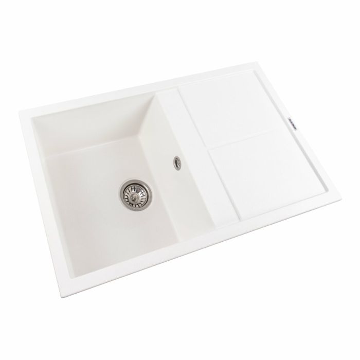 Гранитная мойка для кухни Platinum 7950 Selena матовая Белоснежная, L