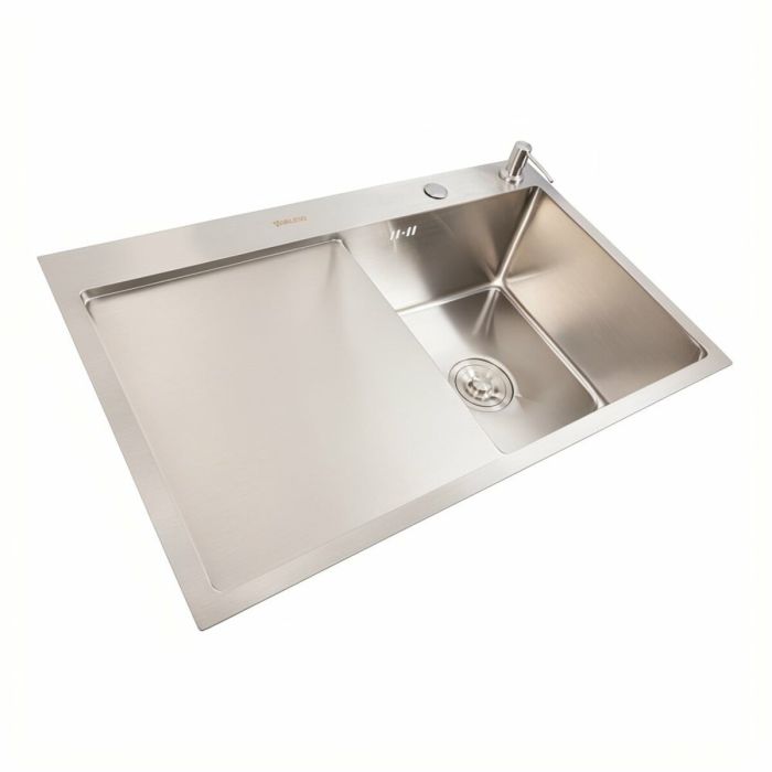 Кухонная мойка CM 78*50 R нержавейка VALESO Handmade (круглый сифон 3,0/0,8)