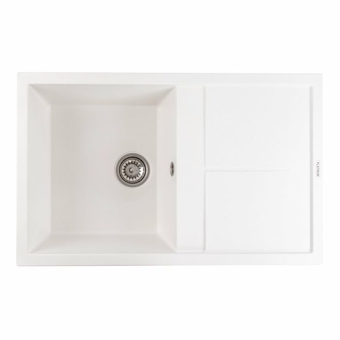 Гранитная мойка для кухни Platinum 7950 Selena матовая Белоснежная, R