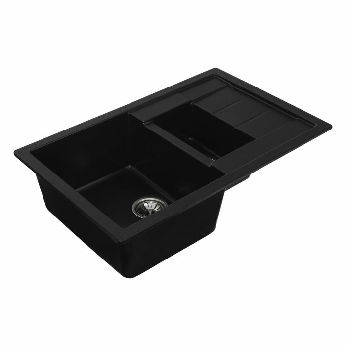 Гранитная мойка для кухни Platinum 7850W TOSKANA матовая Черная, R