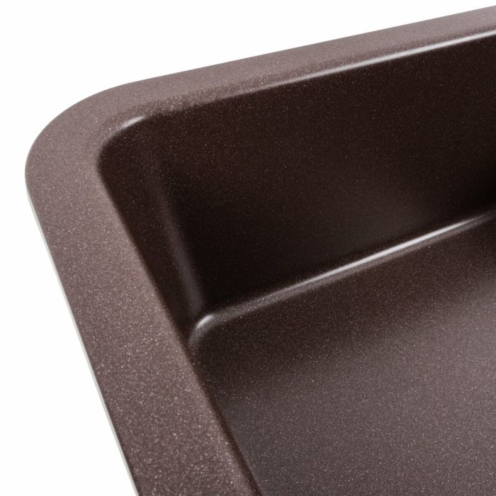 Гранитная мойка для кухни Platinum 7850 CUBE матовая Мокко, R