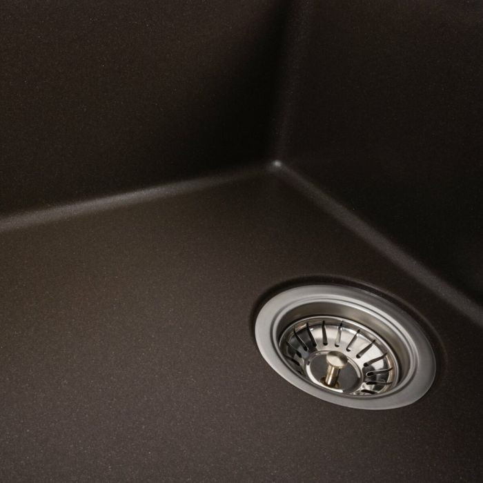 Гранитная мойка для кухни Platinum 7850 ROMA матовая Темная скала, R