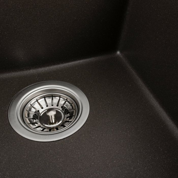 Гранитная мойка для кухни Platinum 4150 SOKIL матовая Темная скала
