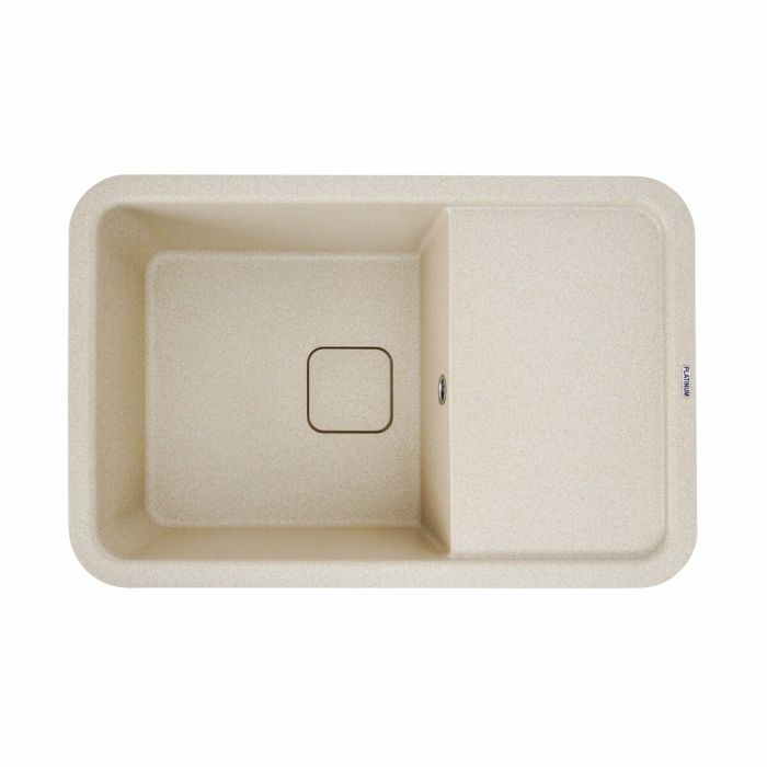 Гранитная мойка для кухни Platinum 7850 CUBE матовая Сафари, L