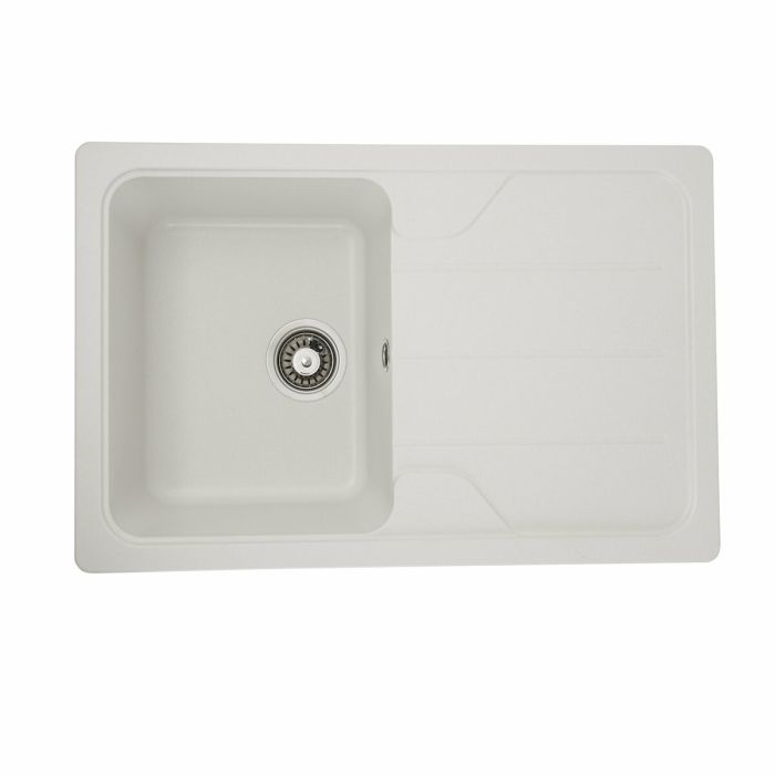 Гранитная мойка для кухни Platinum 7850 VERONA матовая Белоснежная, R