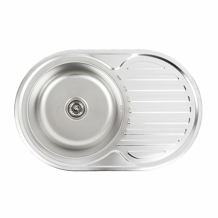 Кухонная мойка из нержавеющей стали Platinum ДЕКОР 7750 (0,8/180 мм), R
