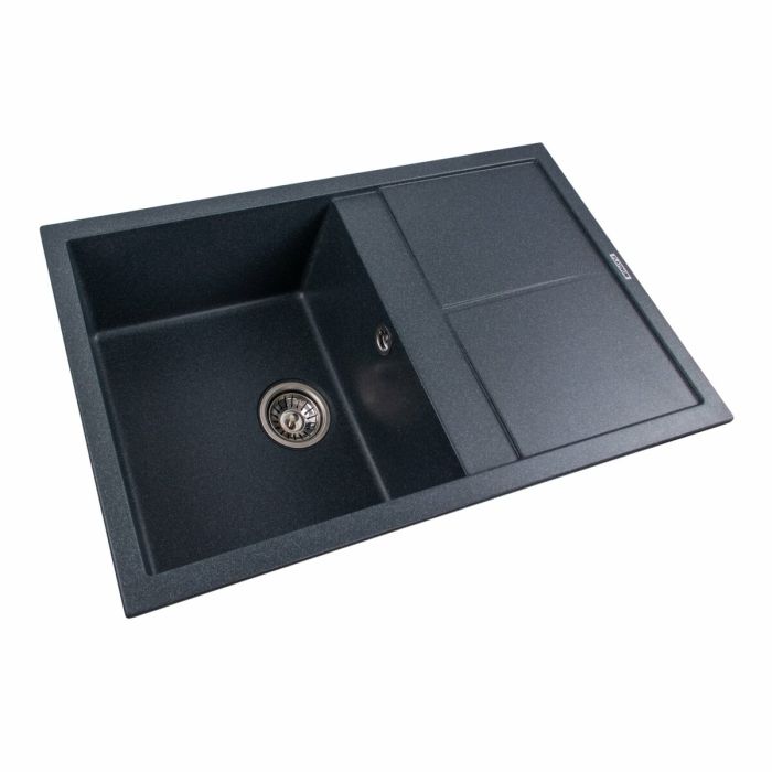 Гранитная мойка для кухни Platinum 7950 Selena матовая Антрацит, R