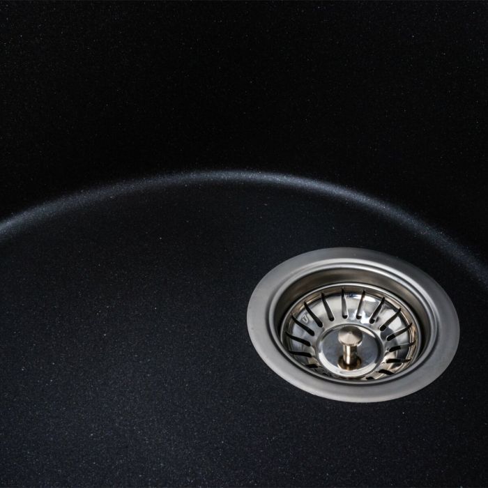 Гранитная мойка для кухни Platinum 5847 ONYX матовый Морион