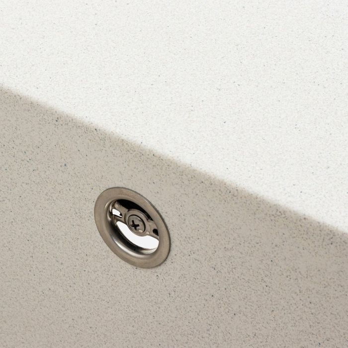 Гранитная мойка для кухни Platinum 7950 AZURIT матовая Белая в точку