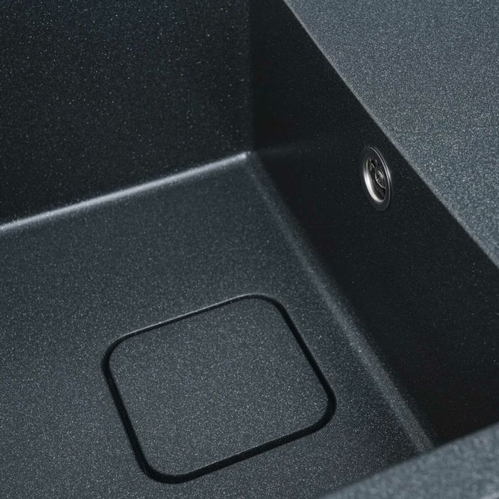 Гранитная мойка для кухни Platinum 7850 CUBE матовая Антрацит, R