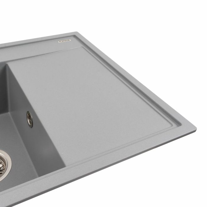 Гранітне миття для кухні Platinum 7950 AZURIT матовий Сірий металік, R