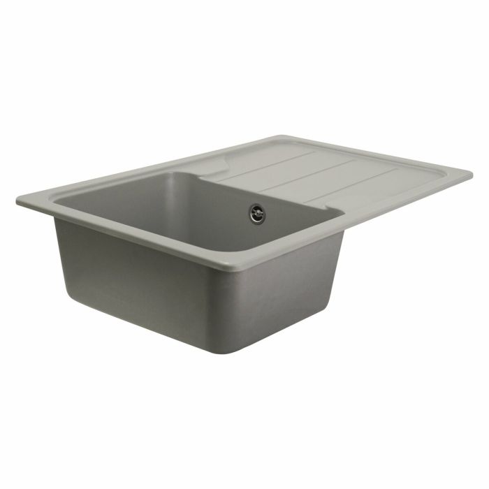 Гранитная мойка для кухни VALESO 7850 VERONA матовая Серый металлик, R