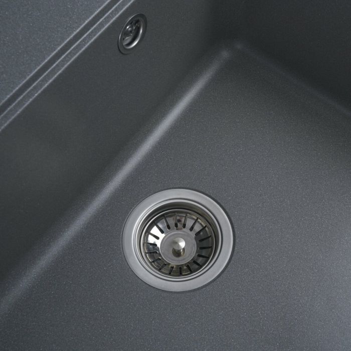 Гранітне миття для кухні Platinum 5852 VESTA матова Сірий мусон, АВТО
