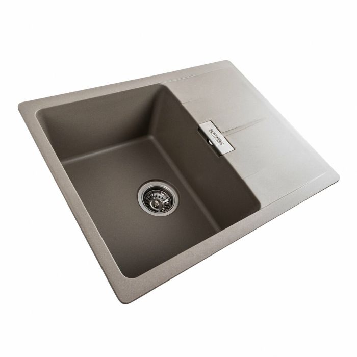 Гранитная мойка для кухни Platinum 6250 ZIRKONE матовый Титан