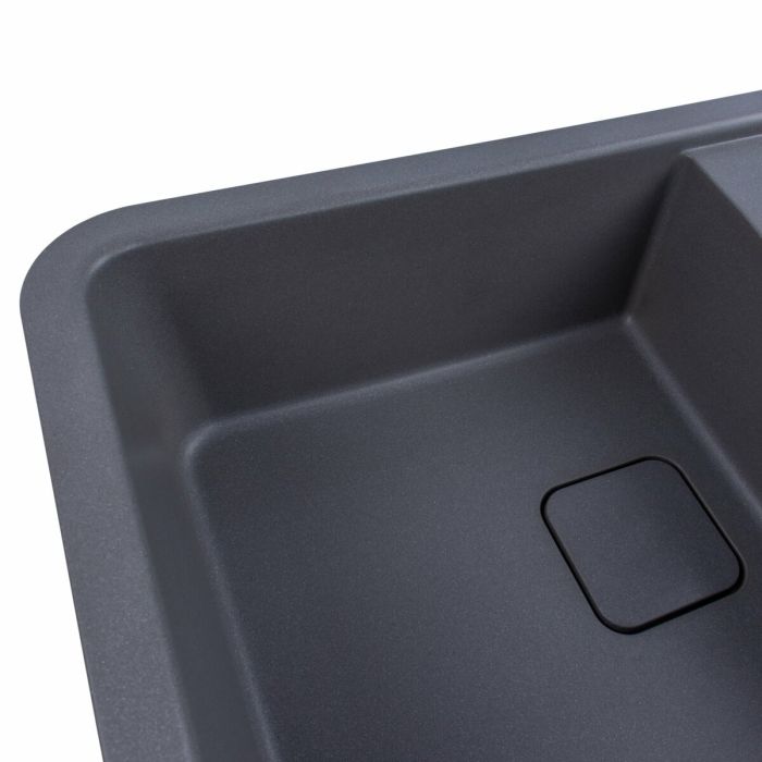 Гранитная мойка для кухни Platinum 7850 CUBE матовая Серый муссон