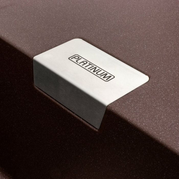 Гранитная мойка для кухни Platinum 8650 DIAMOND матовая (мокко)