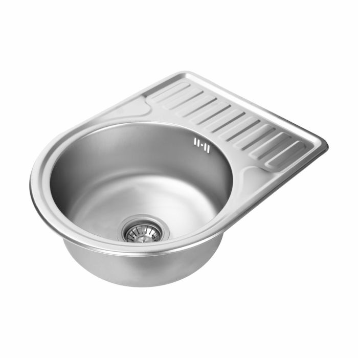 Кухонная мойка из нержавеющей стали Platinum САТИН 5844 0,8/180 мм)
