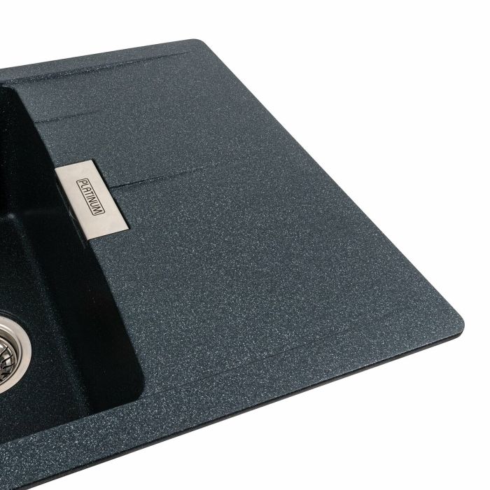 Гранітне миття для кухні Platinum 6250 ZIRKONE матовий Антрацит, L