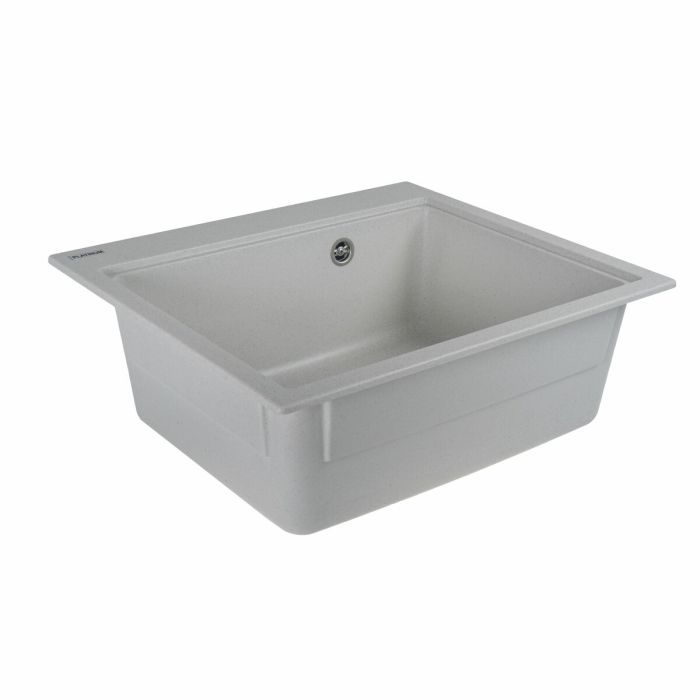 Гранитная мойка для кухни Platinum 5852 VESTA матовая Белая в точку, R