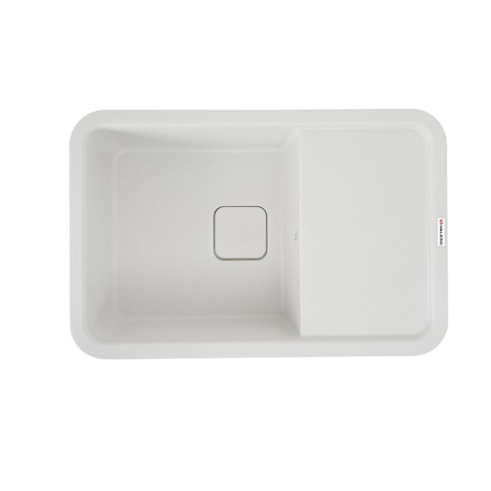 Гранитная мойка для кухни VALESO 7850 CUBE матовая Белоснежная, L