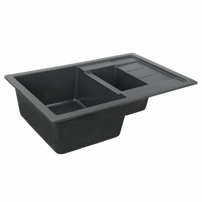 Гранитная мойка для кухни Platinum 7850W TOSKANA матовая Антрацит, L