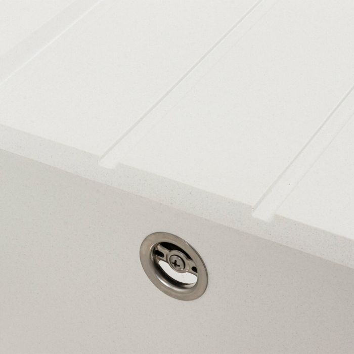 Гранитная мойка для кухни VALESO 7843 SOLID матовая Белая