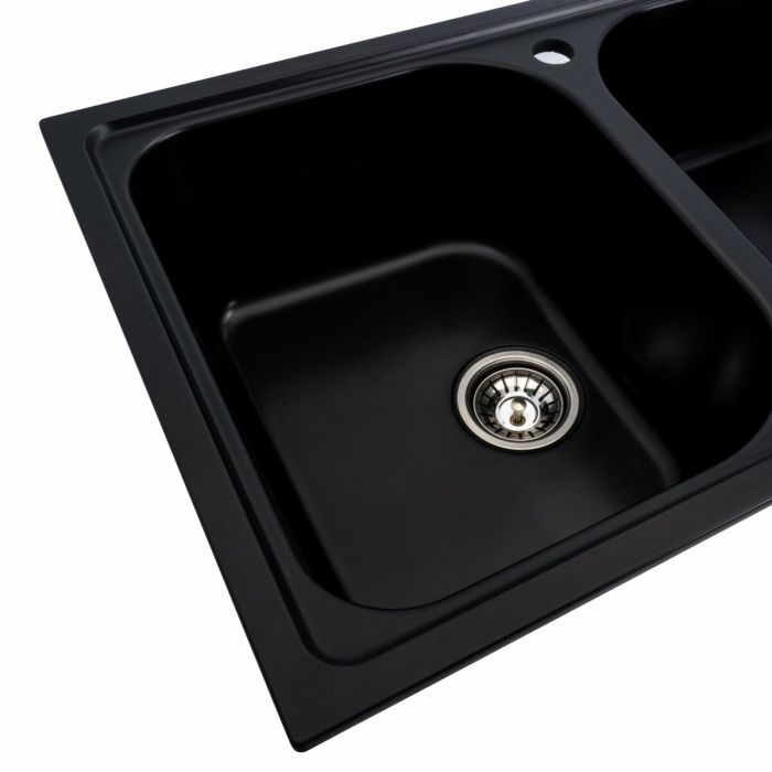 Гранитная мойка для кухни Platinum 7950 Equatoria матовый Черный