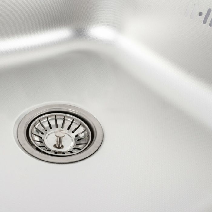 Кухонная мойка из нержавеющей стали Platinum ДЕКОР 6060 L (0,7/160 мм)