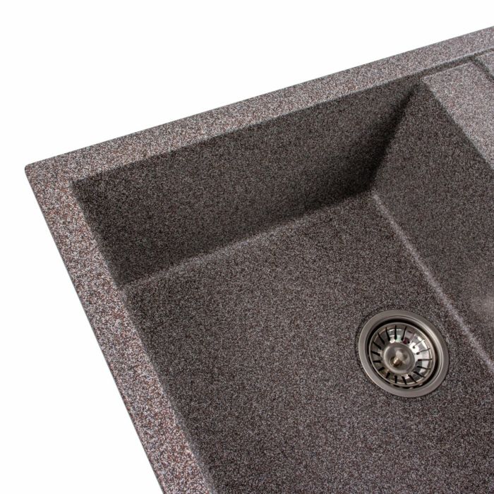 Гранитная мойка для кухни Platinum 7950 Selena матовая Микс, L