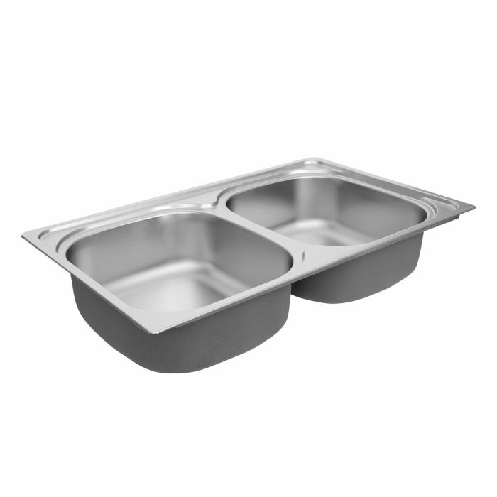 Кухонная мойка из нержавеющей стали прямоугольная Platinum ДЕКОР 7848D (0,8/180 мм)