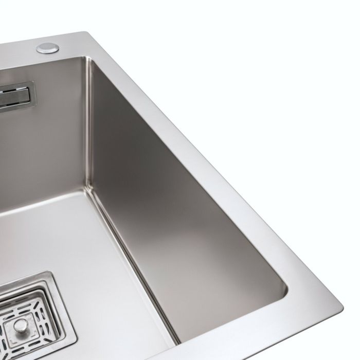 Мойка Platinum Handmade HSB 400x500x230 нержавейка (квадратный сифон 3,0/1,0)