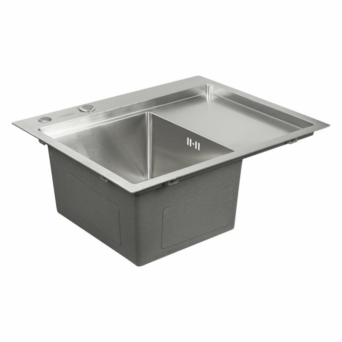 Кухонная мойка Platinum Handmade 580х480х220 L нержавейка (толщина 3,0/1,5 мм + дозатор в комплекте), L